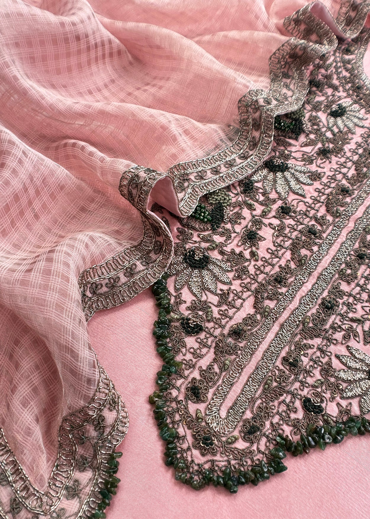 Premium quality raw silk suit for women

