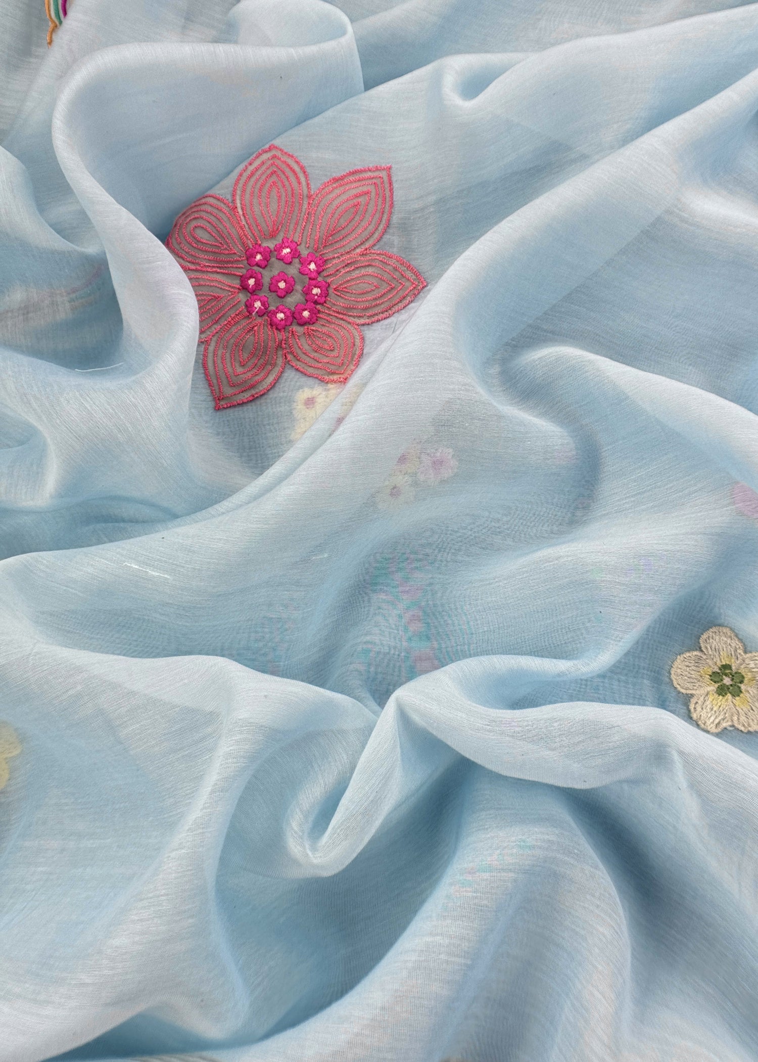 mulmul unstitched suit with dupatta

