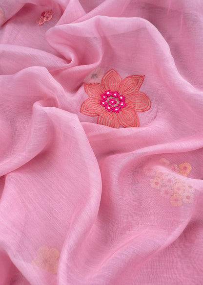 mulmul unstitched suit with dupatta

