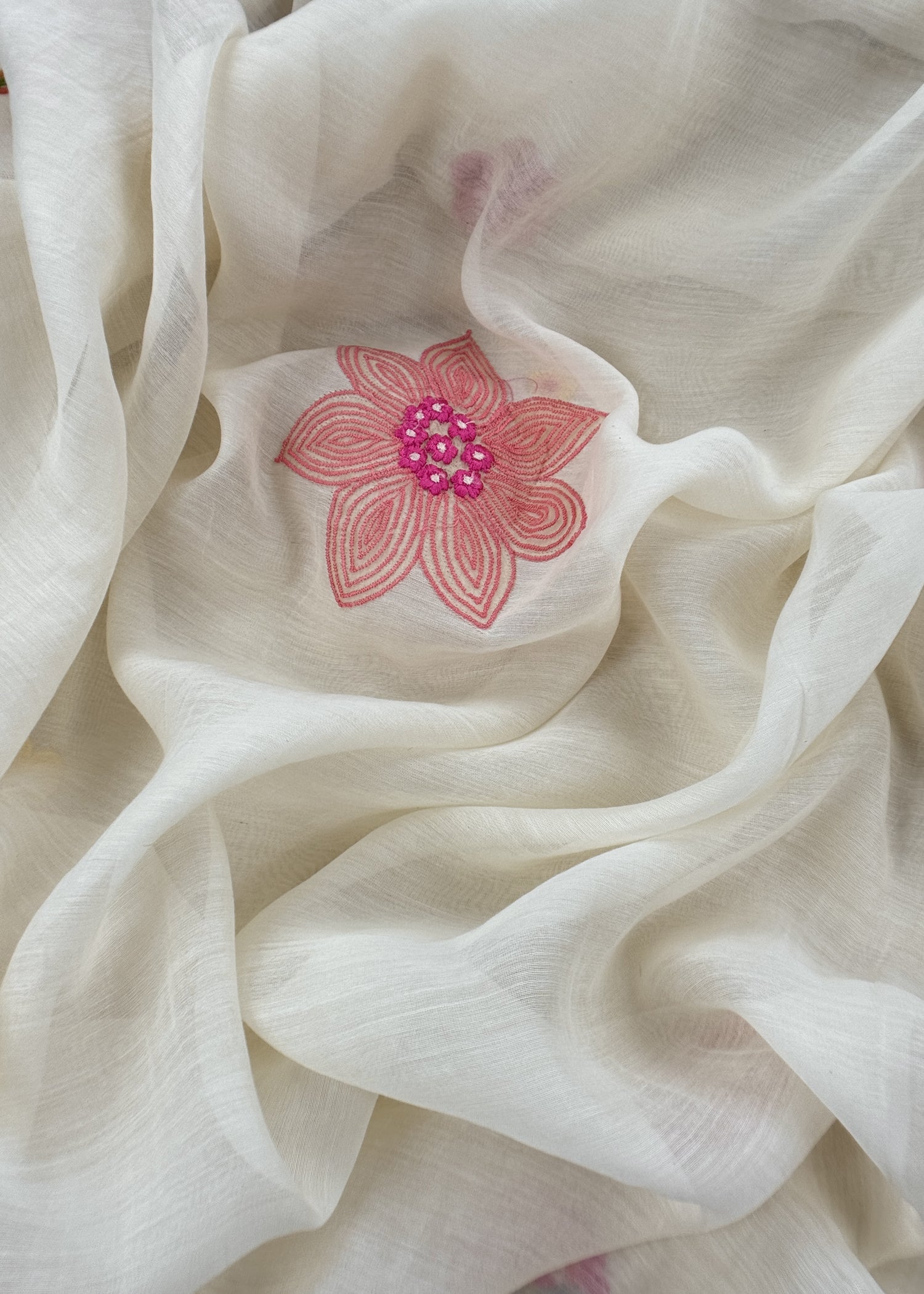 mulmul unstitched suit with dupatta

