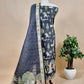 Green Tussar Silk Unstitched Dupatta-Suit