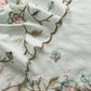 Sky Blue Handloom Mulmul Suit With Floral Embroidery Dupatta