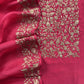 Red Chanderi Unstitched Suit With Kora Dupatta