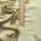 Light Yellow Hand Embroidered Chidiya Unstitched Suit In Chanderi Blend Fabric