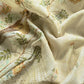 Light Yellow Hand Embroidered Chidiya Unstitched Suit In Chanderi Blend Fabric