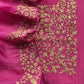 Pink Chanderi Unstitched Suit With Kora Dupatta