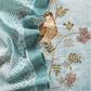 Baby Blue Hand Embroidered Chidiya Unstitched Suit In Chanderi Blend Fabric