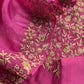 Pink Chanderi Unstitched Suit With Kora Dupatta