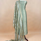 Sage Green Designer Pure Brocade Silk Kurta And Tissue Silk Dupatta
