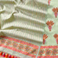 Handwoven Meenakari Unstitched Suit In Pure Cotton.