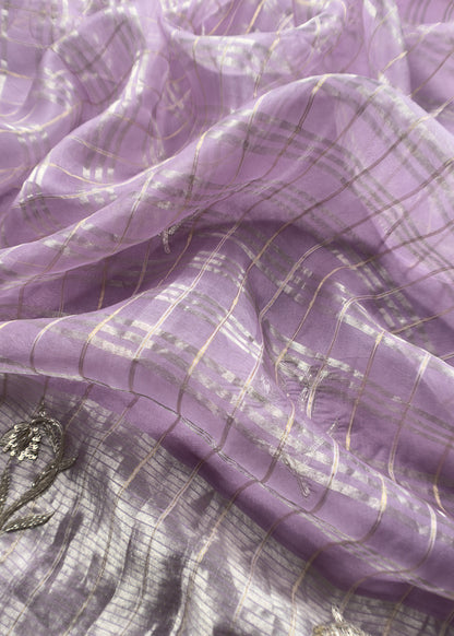 Sahiba 2025 Taffy Purple Handloom Desi Tussar Kurta With Zardosi Embroidery And Handwoven Tissue dupatta