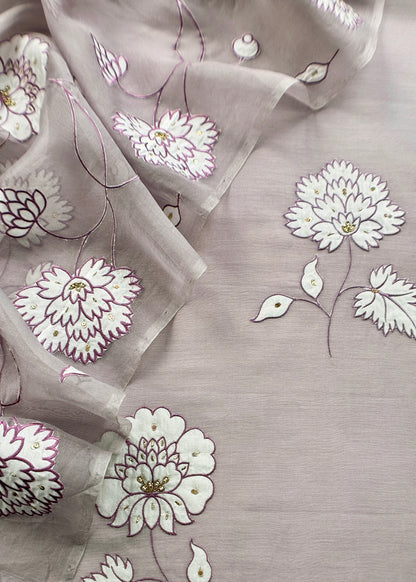 mulmul unstitched suit with dupatta

