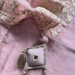 Dusty Rose Modern Aesthetic Organza Silk Suit With Rose Gold Pitta Work