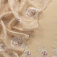 Beige Mulmul Suit With Beautiful Floral Appliqué Work