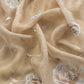 Beige Mulmul Suit With Beautiful Floral Appliqué Work
