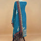 Azure Blue Flamingo Handloom Desi Tussar Bandhani Kurta And Authentic Hand-Painted Kalamkari Dupatta