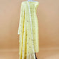 Butter Yellow Handloom Kadwa Weaves Silk Suit With Pichwai Dupatta
