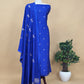 Azure Blue Chidiya Handloom Katan Silk Suit Fabric