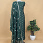 Green Pure Organza Silk Dupatta With Dori Embroidery And sequins