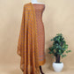 Yellow Ajrakh Mahehswari Silk Unstitched Suit With Dupatta