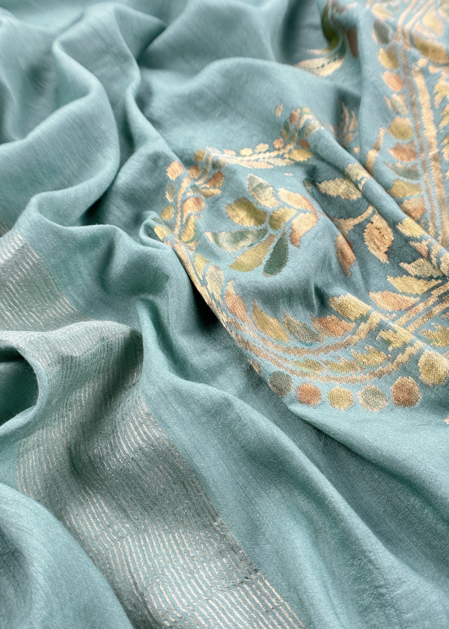 buy unstitched tussar suit set

