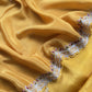 Yellow Pure Upada silk suit with chinon dupatta