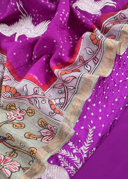Summer wear suit tussar silk fabric

