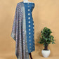 Royal Blue Banarasi Suit With Kalamkari Dupatta