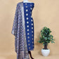 Royal Blue Banarasi Suit With Kalamkari Dupatta