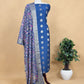 Royal Blue Banarasi Suit With Kalamkari Dupatta