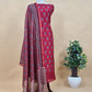 Red Ajrakh Kurta and Dupatta in Pure Maheshwari Silk Fabric