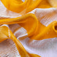 Mustard Pure Organza Kurta and Double Panel Pure Crushed Tissue Dupatta With Hand Work