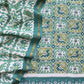 Green Maheshwari Silk Suit In Patola With Zari Weaving