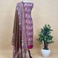 Yellow With Pink Handloom Maheshwari Silk Suit With Parrot Print