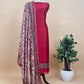 Purple Pure Maheshwari Unstitched Suit With Ekkat Dupatta