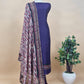 Purple Pure Maheshwari Unstitched Suit With Ekkat Dupatta