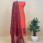 Pink Pure Maheshwari Unstitched Suits With Kalamkari Dupatta