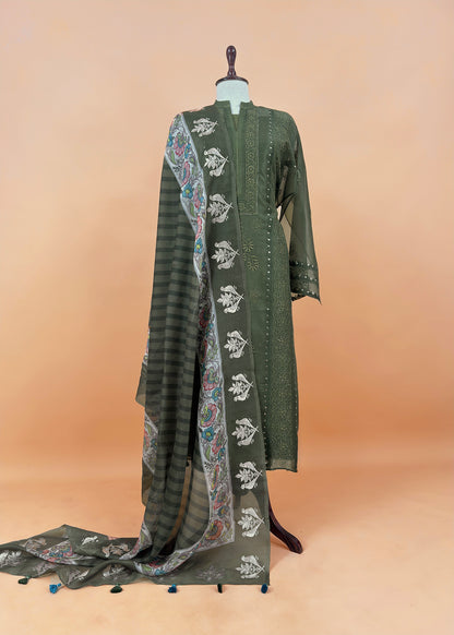 wedding wear organza suit set

