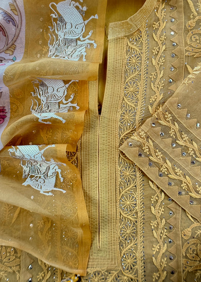 Organza Silk Suit For Bridal Trousseau

