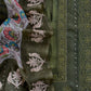 Organza unstitched suit with dupatta

