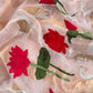 Pure Organza hand embroidered Lakhnavi kurta and Kora silk dupatta with swan resham embroidery