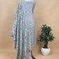 Grey Cutwork Tissue Silk Suit With Dupatta