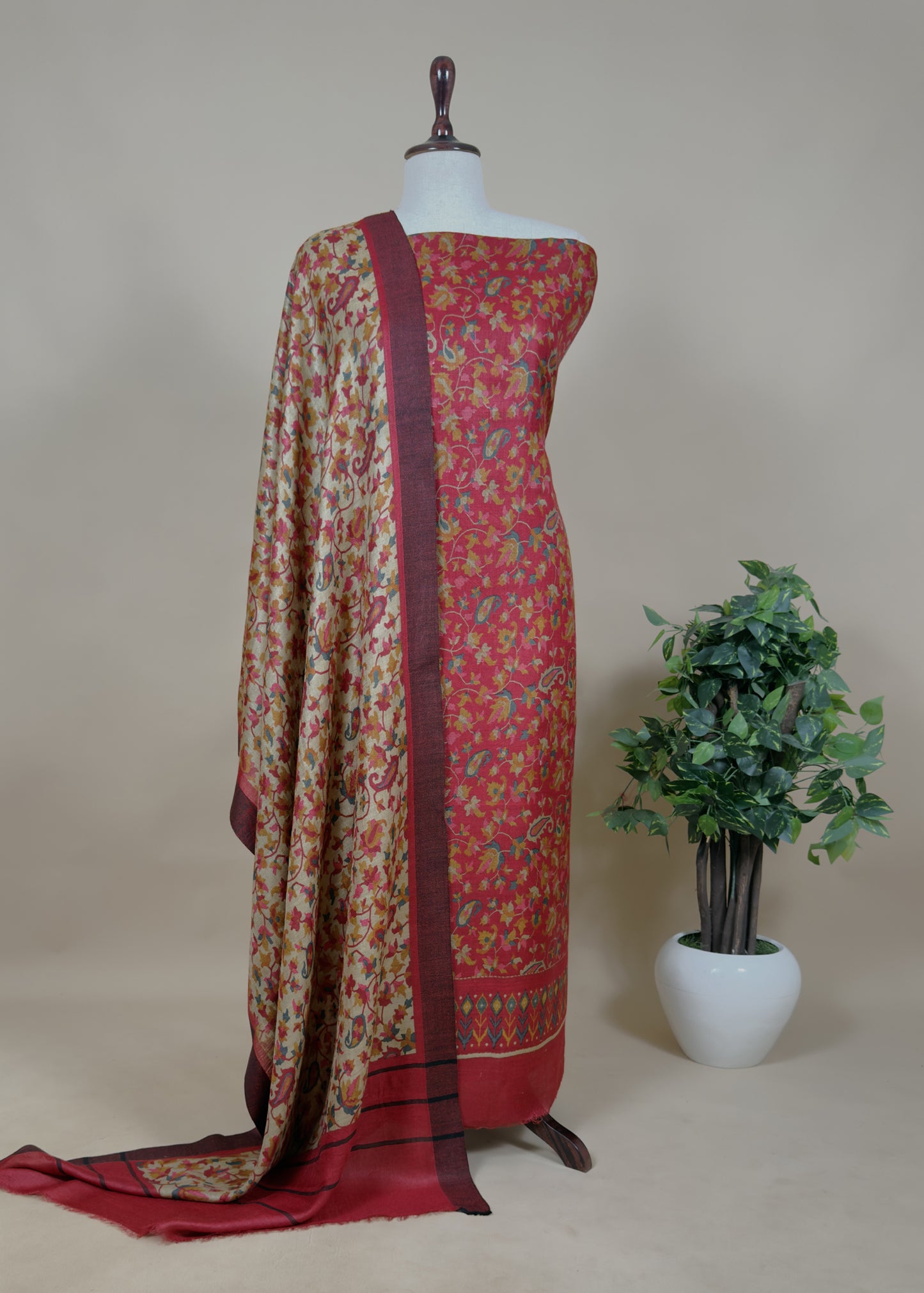 pure pashmina with kani suit 