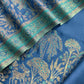 Royal Blue Palm Trees Kani Zari Silk Unstitched Suit