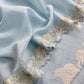 Mulmul suit set with appliqué work

