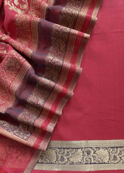 kani silk unstitched suit with dupatta

