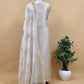 Off White Banarasi Silk Brocade Suit With Organza Dupatta