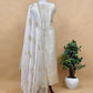 Off White Banarasi Silk Brocade Suit With Organza Dupatta