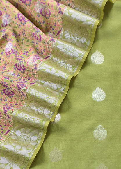 Banarasi Suit With Kalamkari Dupatta