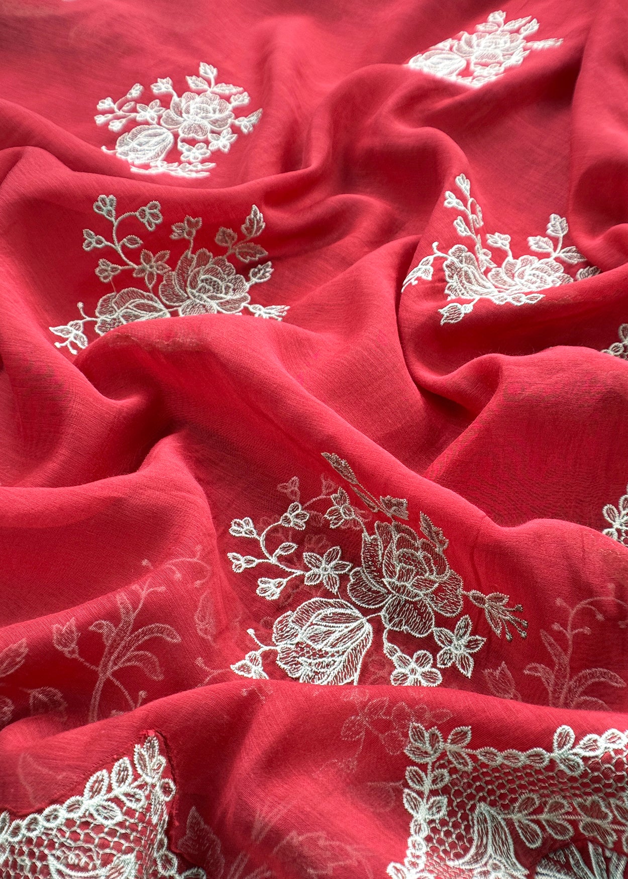 Handloom mulmul unstitched suit fabric

